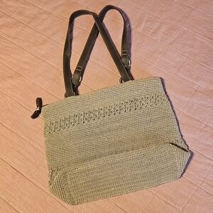 Chic Tan Woven Tote Bag